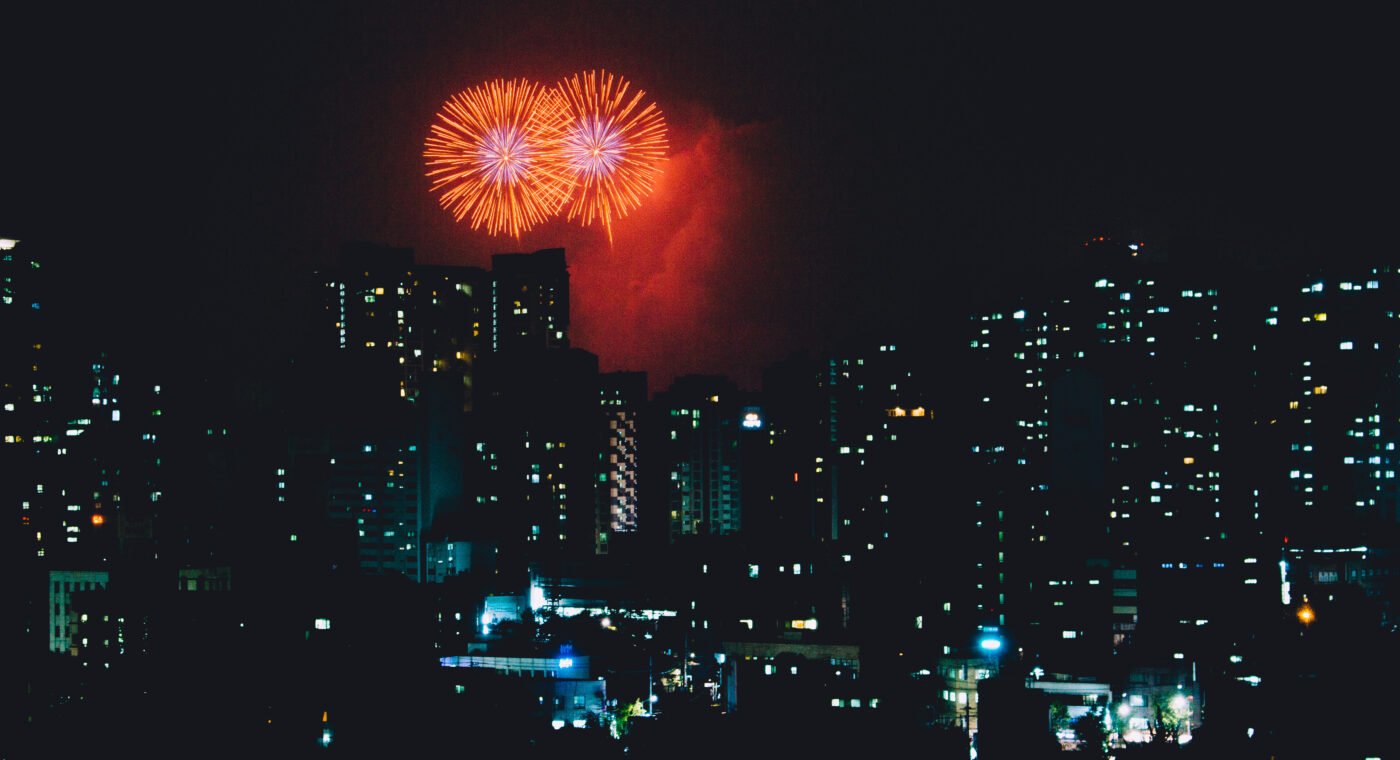 Vista urbana de Seul, Coreia do Sul