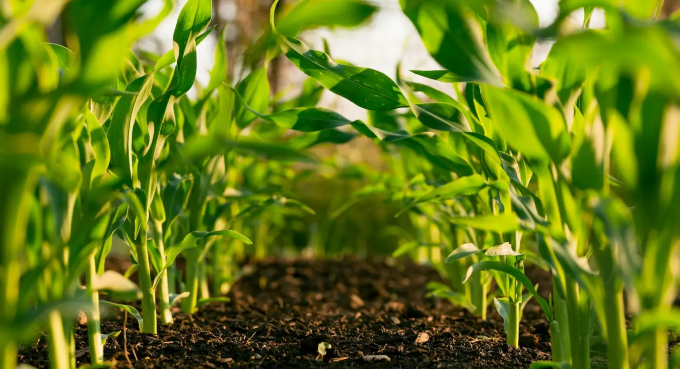 Planta jovem num campo