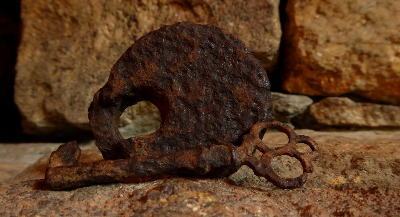 Medieval pendant with warrior saint and serpent figure found in northern Russia