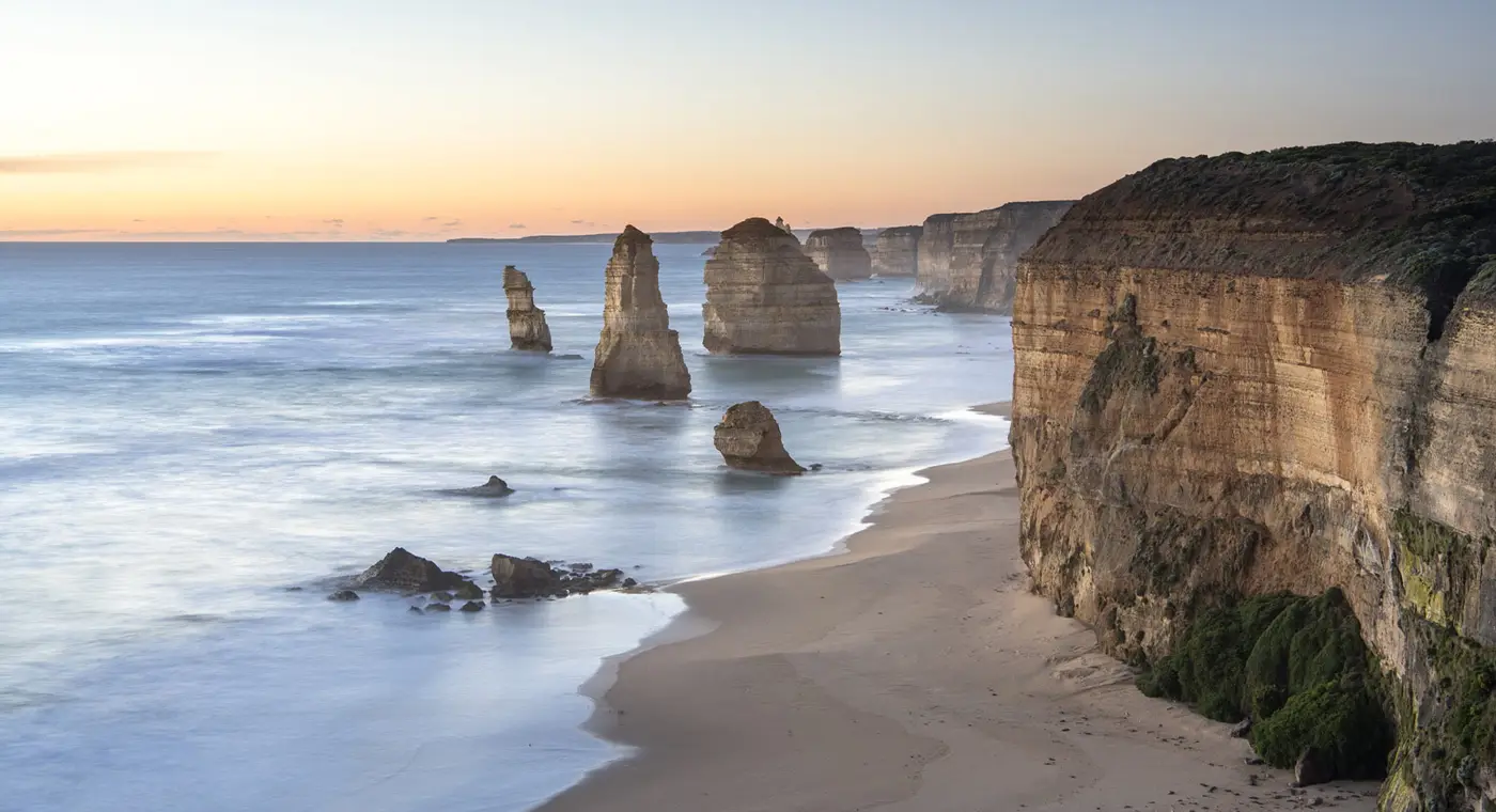 Paisagem oficial dos Twelve Apostles no estado de Victoria, Austrália